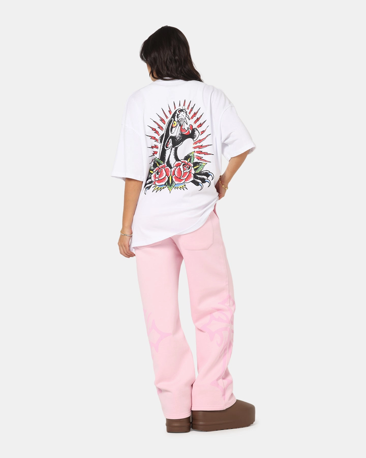 Ed Hardy Panther Ray T-Shirt White Seasonal Layer Stylish Design
