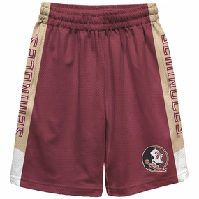 Vive La Fete Toddler/Youth Seminoles/Seminole Logo Mesh Shorts - Garnet/Gold thermal budget-friendly