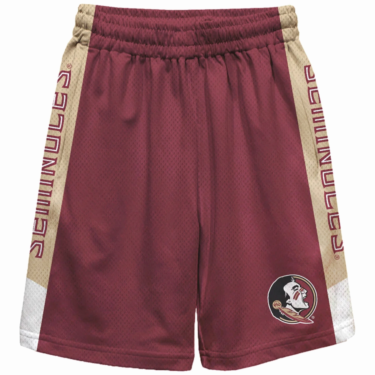 School Uniform Chic Vibes Vive La Fete Toddler/Youth Seminoles/Seminole Logo Mesh Shorts - Garnet/Gold