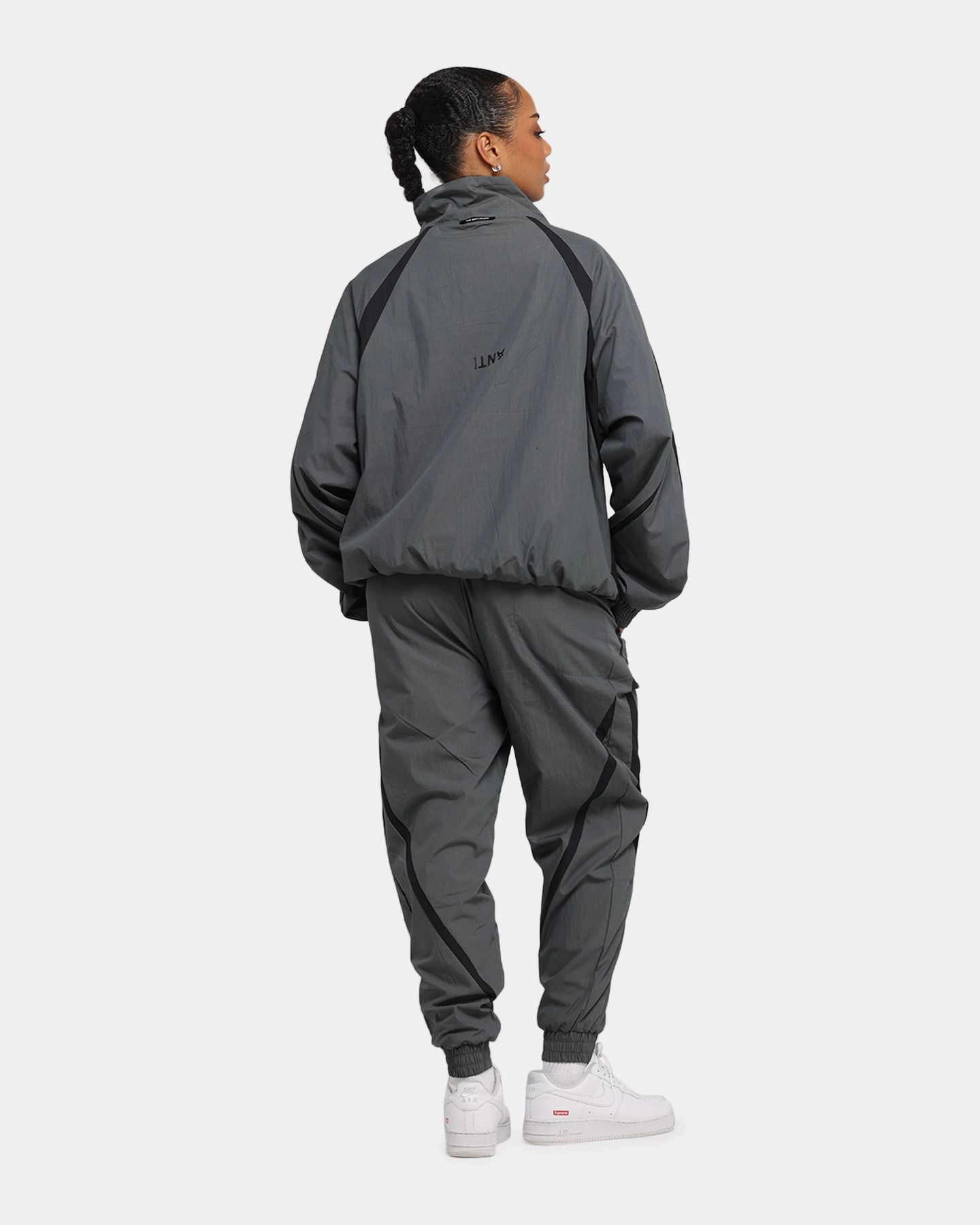 The Anti Order Acolyte Windbreaker Jacket Grey/Black Non Bulky Design
