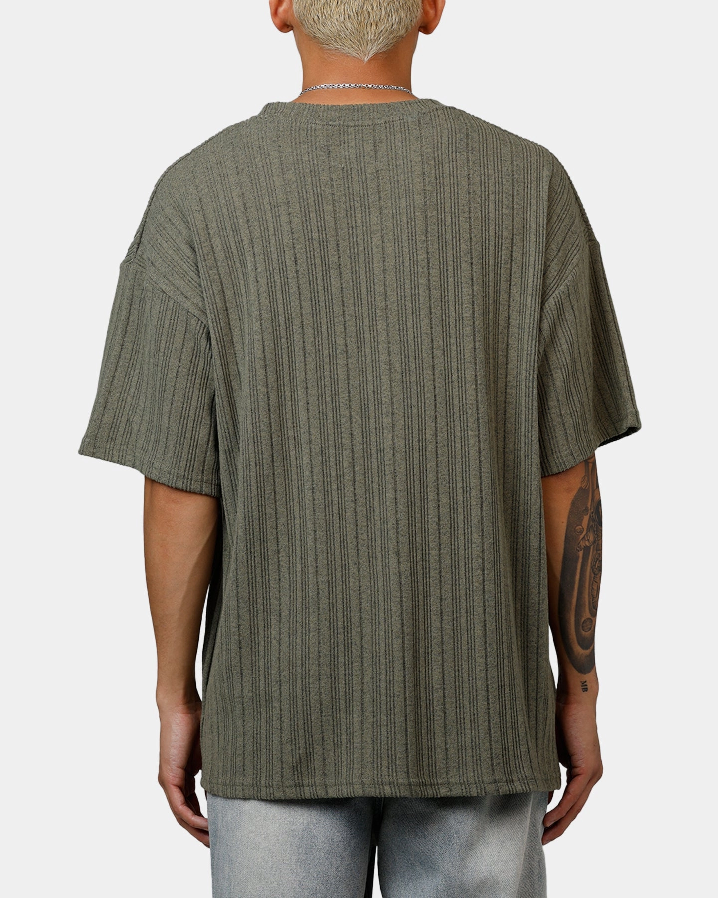 XXIII Rib Knit T-Shirt Olive Marle Unisex style