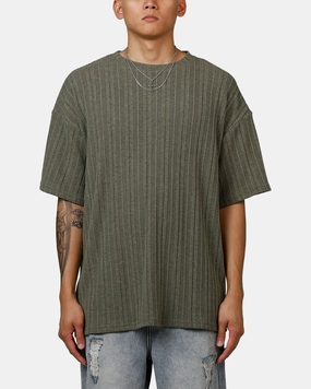 Urban Casual XXIII Rib Knit T-Shirt Olive Marle