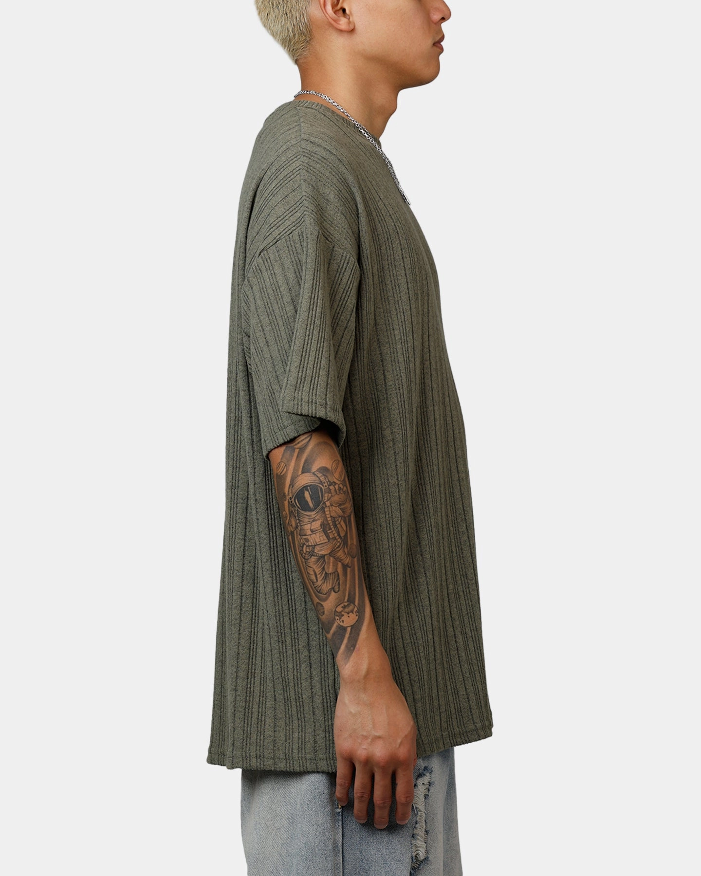 XXIII Rib Knit T-Shirt Olive Marle Airflow Ventilation Design