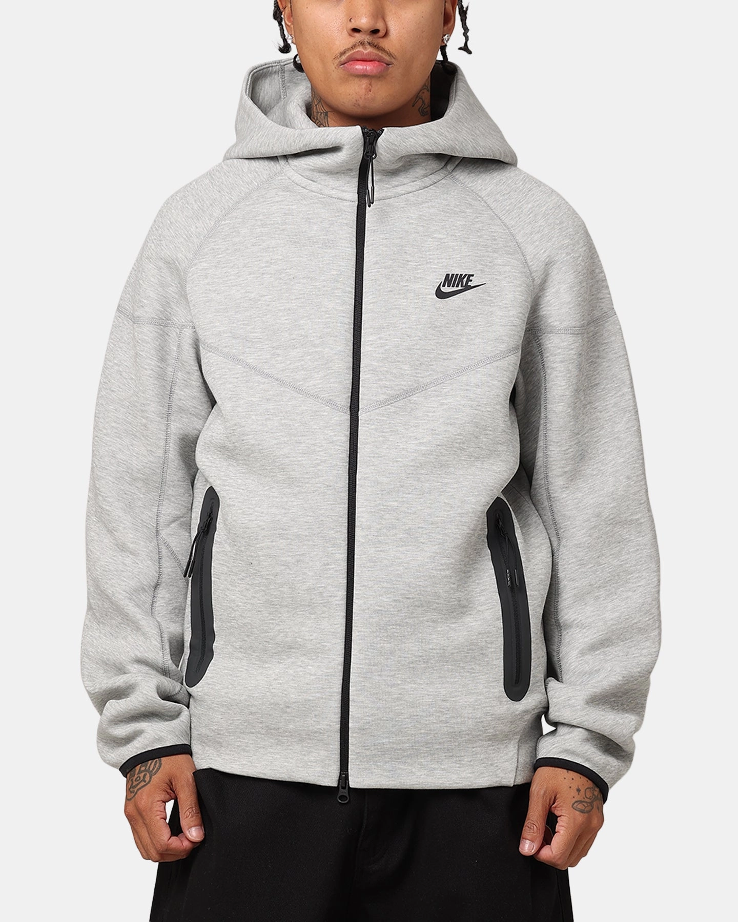 Snag Free Zippers Minimalist Style Nike Sportswear Tech Fleece Windrunner Jacket Dark Grey Heather
