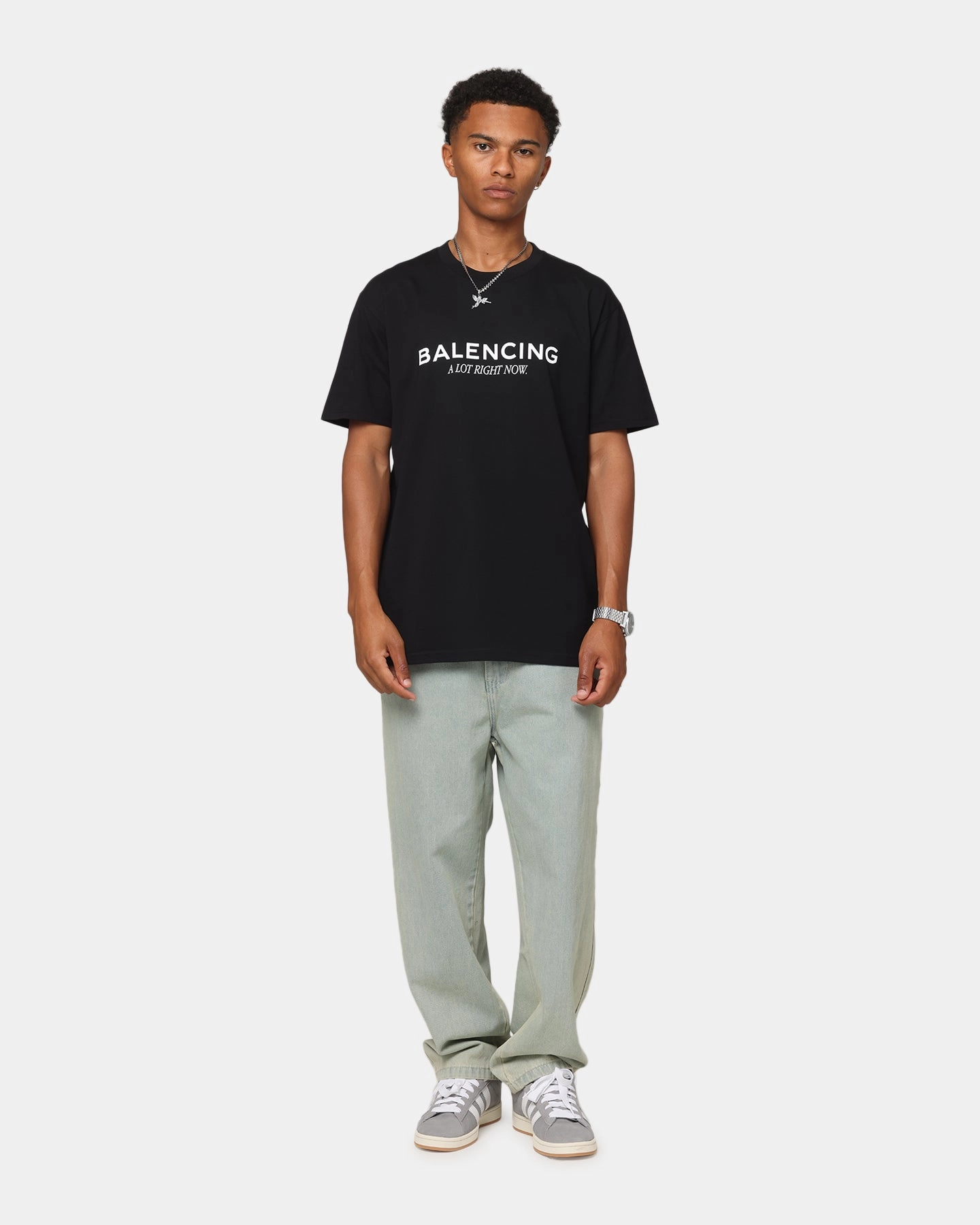 Easy Comfort Secret Club Balencing T-Shirt Black/White