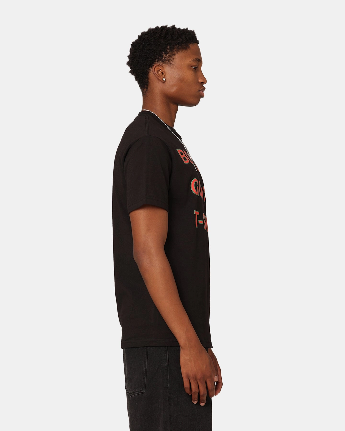 Secret Club Bootleg Goochi T-Shirt Black Colorfast Material Gym workout