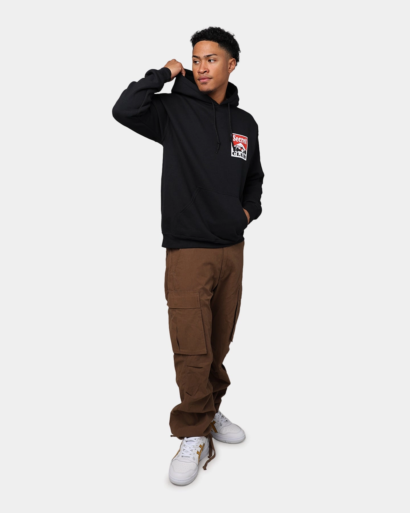 Ergonomic Cut Secret Club Racing Hoodie Black