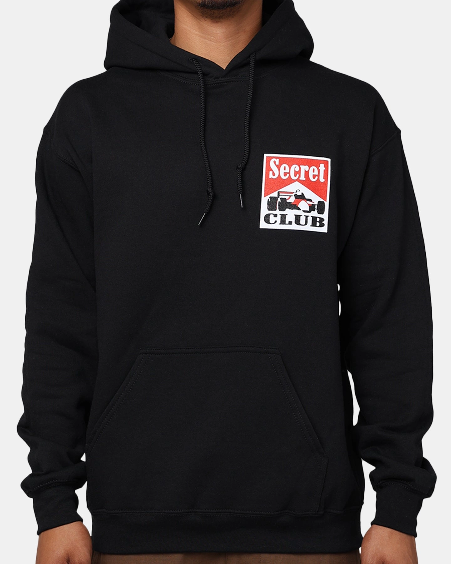 Secret Club Racing Hoodie Black Anti-pilling Allure