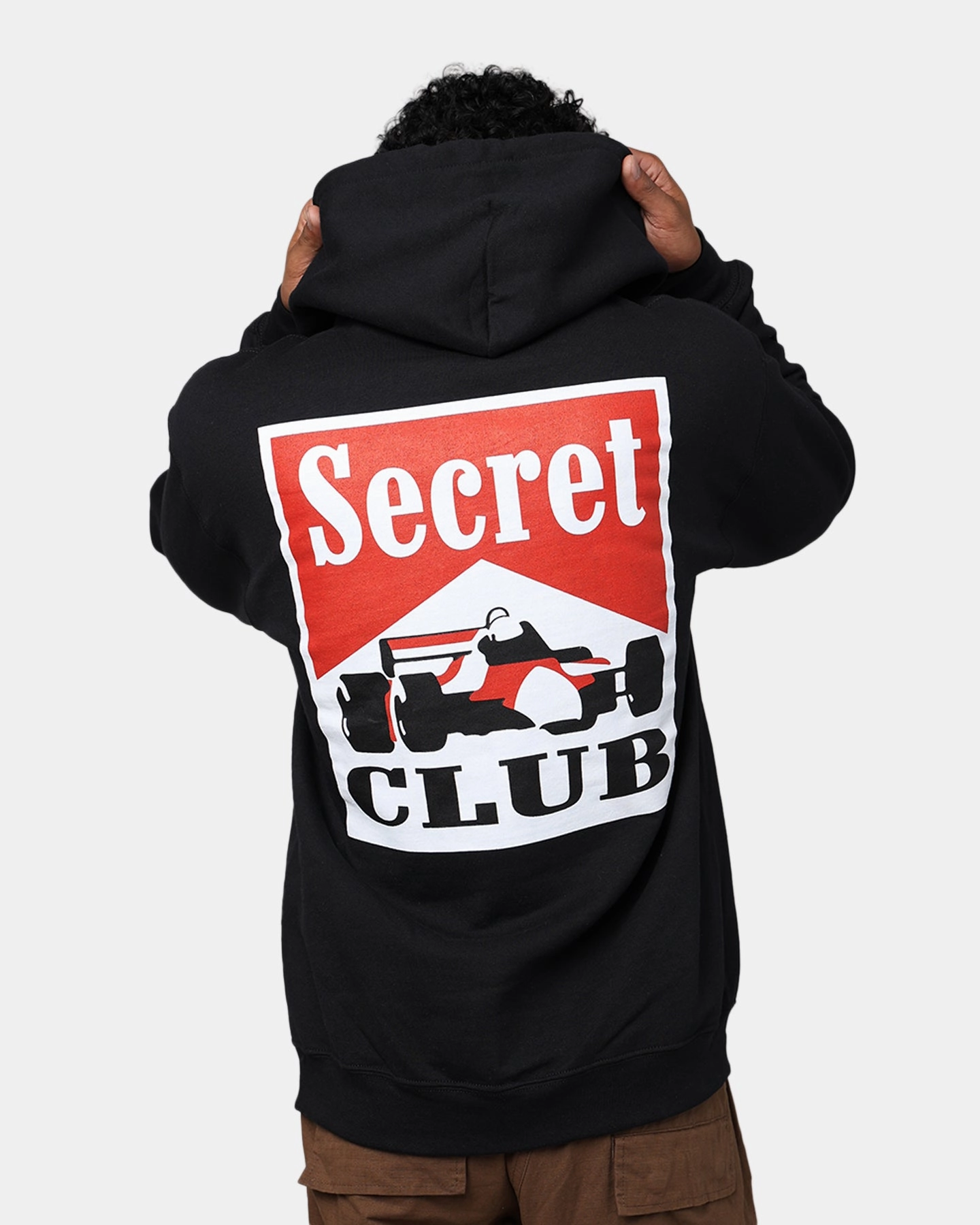 Secret Club Racing Hoodie Black WrinkleResistant
