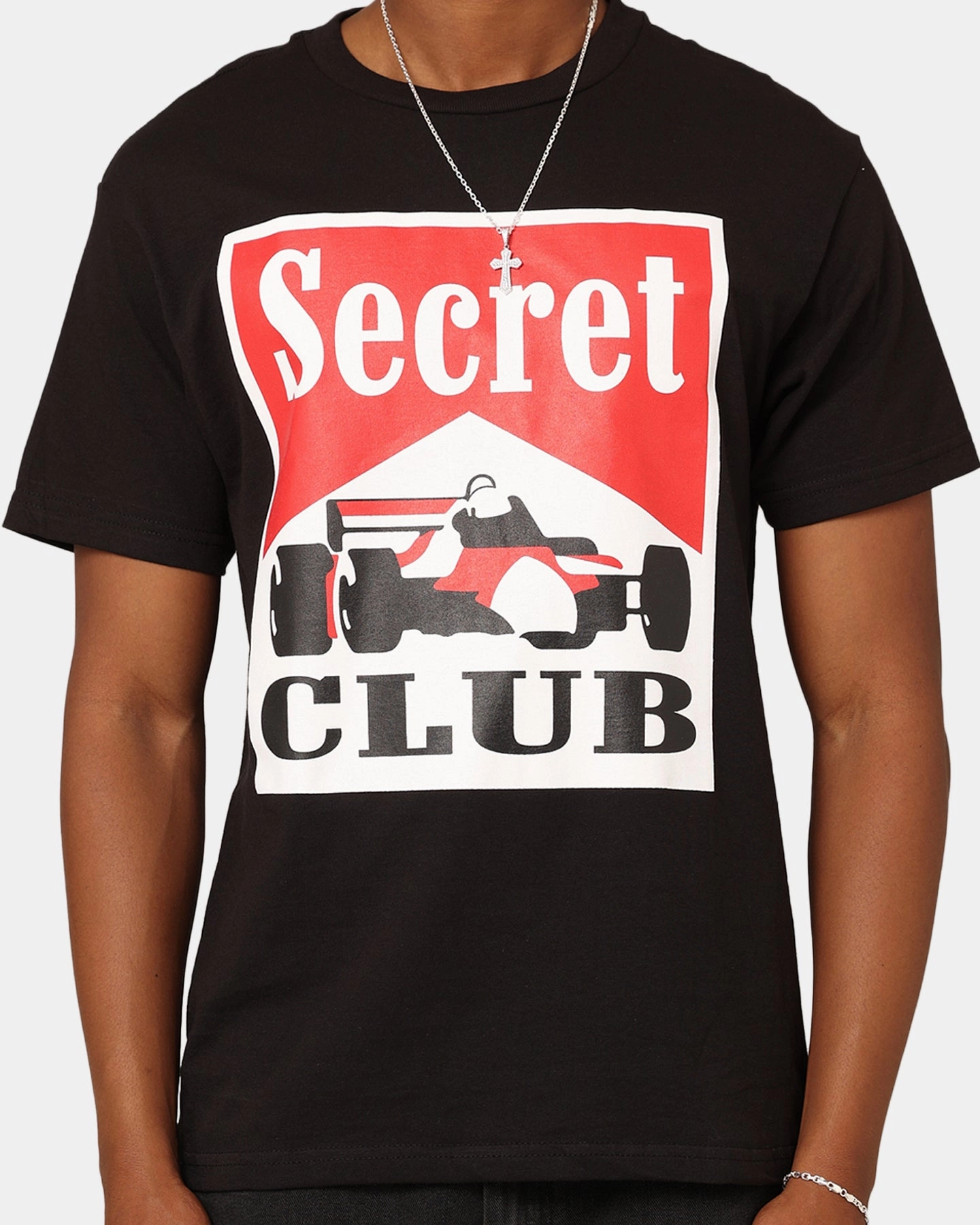 Secret Club Racing T-Shirt Black Soft and breathable