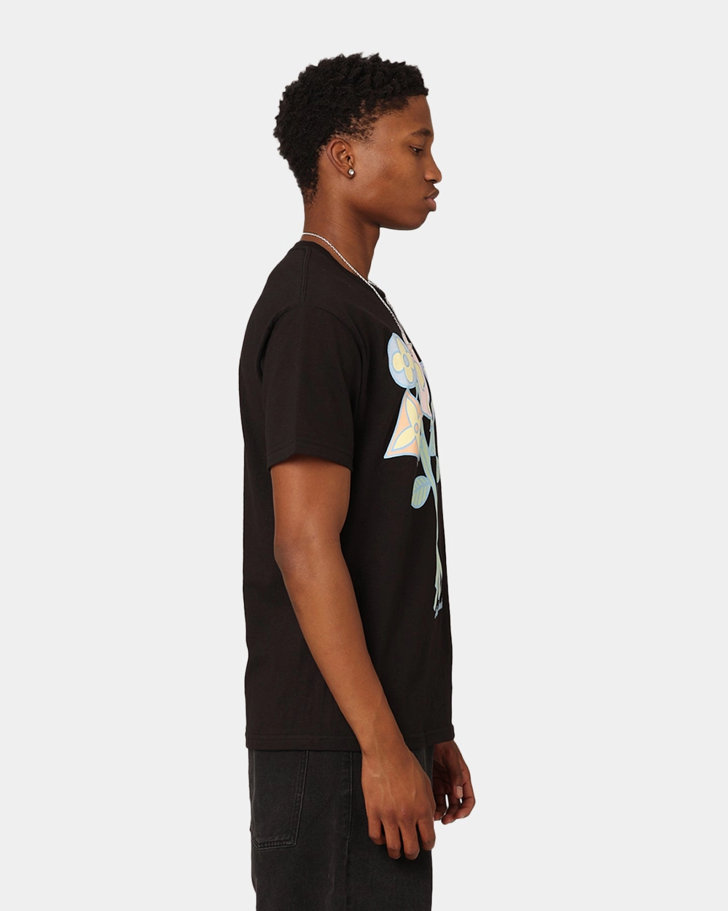 Secret Club SC Flower T-Shirt Black hiking clothes