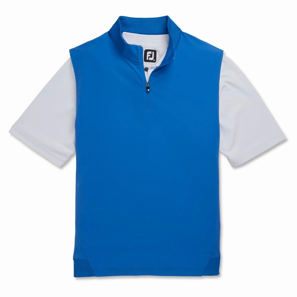 FootJoy Stretch Woven Knit Accents Golf Vest Royal - SS23 Men High Energy Return Fabric