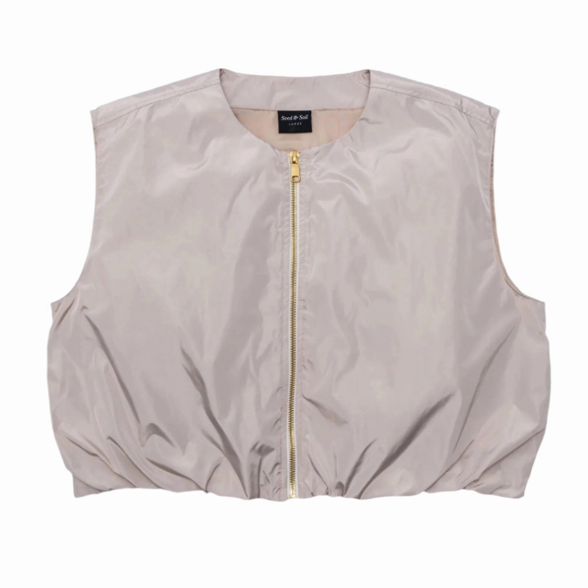 Seed & Soil Cropped Vest 'Beige' Weather Proof