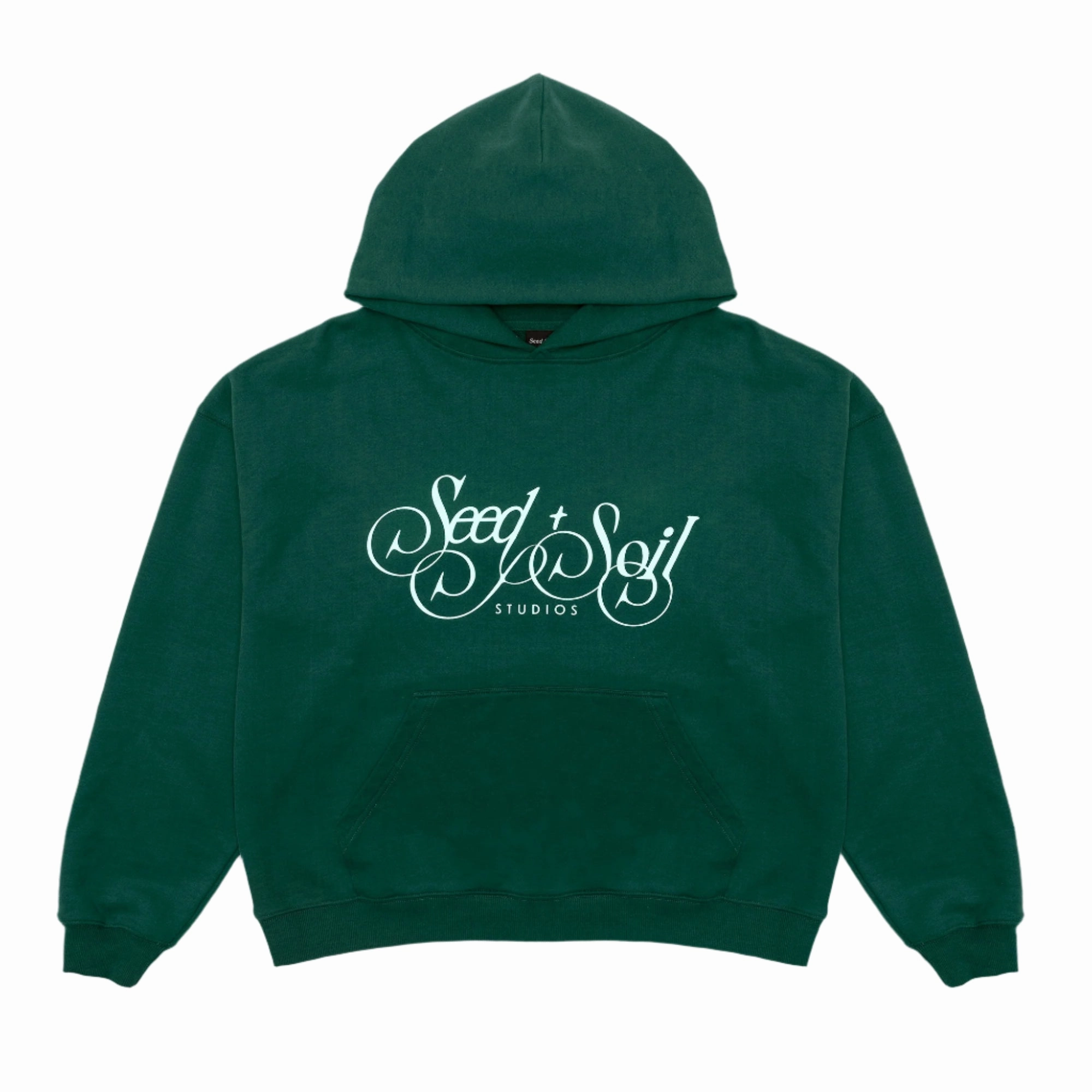 Seed & Soil Script Hoodie 'Green' Winter Outerwear Tear Resistant Fabric