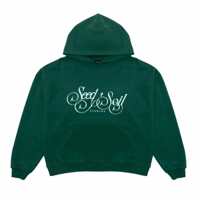 Seed & Soil Script Hoodie 'Green' Eco Friendly Construction