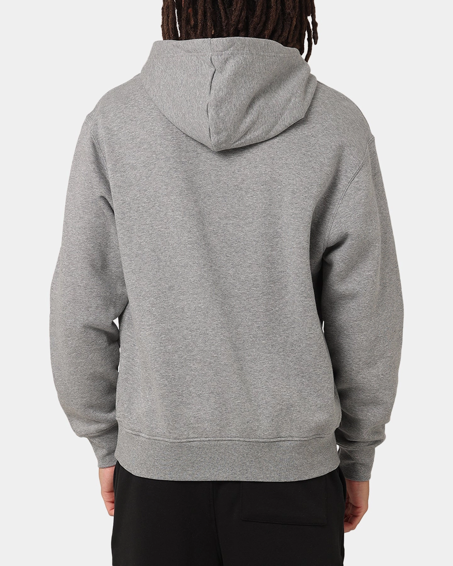 Taped Necklines Jordan Brooklyn Fleece Pullover Hoodie Carbon Heather/White