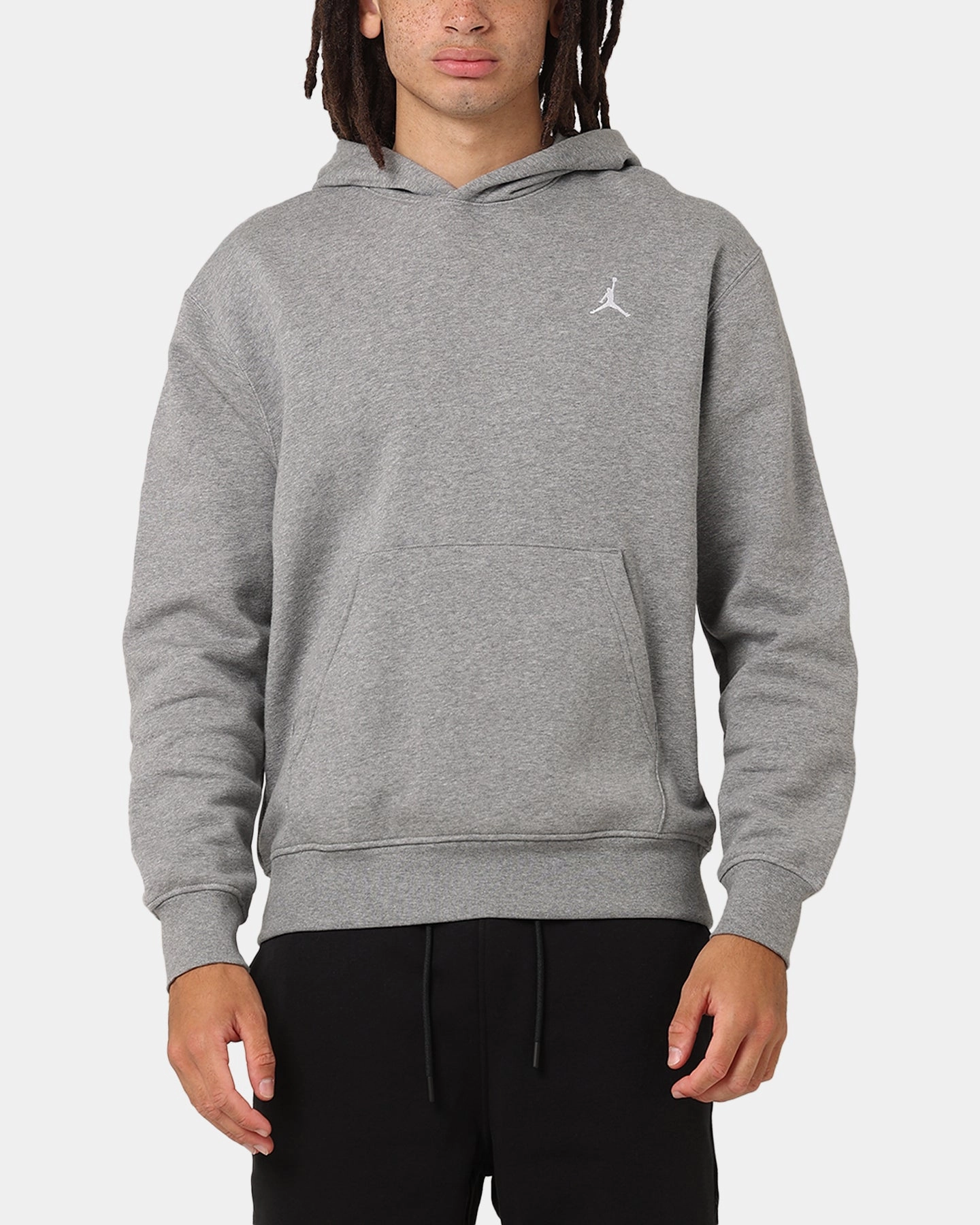high altitude use Jordan Brooklyn Fleece Pullover Hoodie Carbon Heather/White