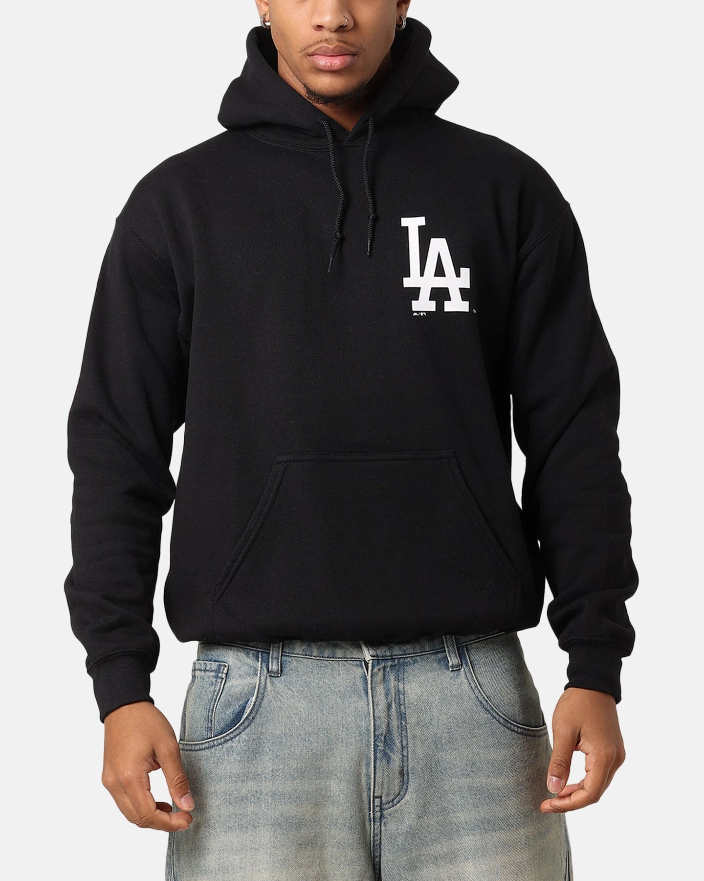 Majestic Athletic Los Angeles Dodgers Doyers Chest Hoodie Black Wick Effect
