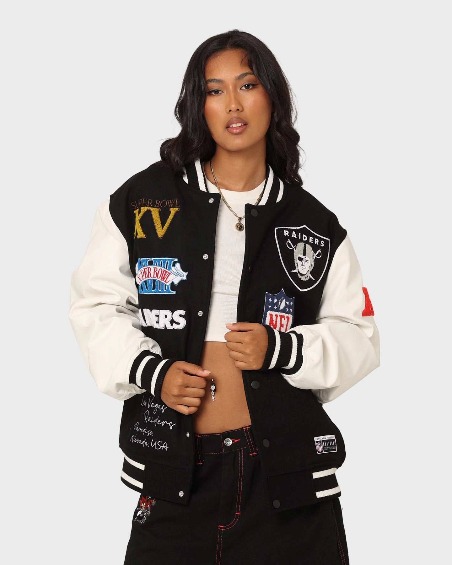 Majestic Athletic Las Vegas Raiders Multi Hit Jacket Black Functional Outerwear Action