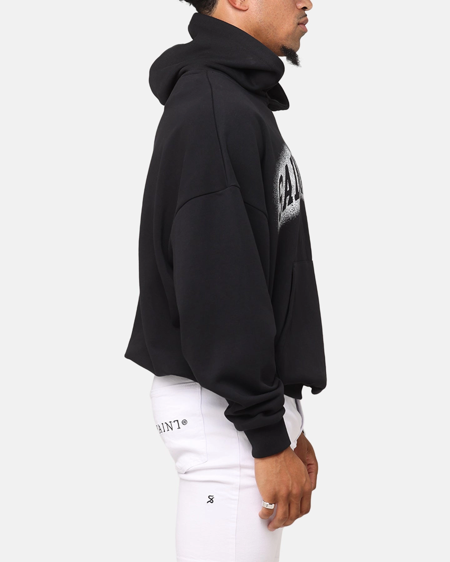 Deal Saint Morta Spray Logo Boxy Hoodie Black