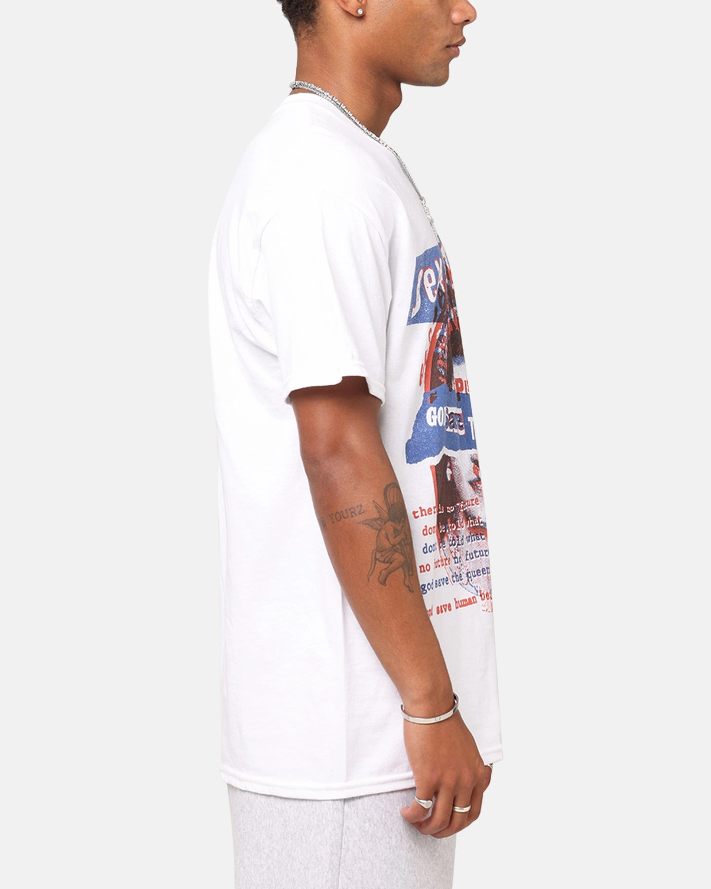 Timeless and Chic Eco friendly materials Sex Pistols Save The Queen T-Shirt White