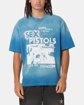 Sex Pistols Sun Fade T-Shirt Sun Washed Blue Vibrant Colors