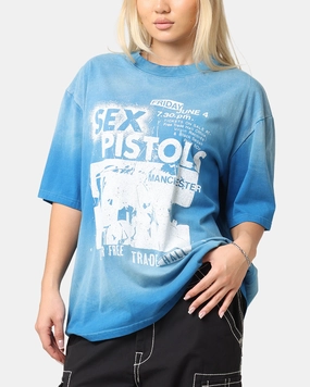 Soft and Relaxed Daily Outfit Sex Pistols Sun Fade T-Shirt Sun Washed Blue