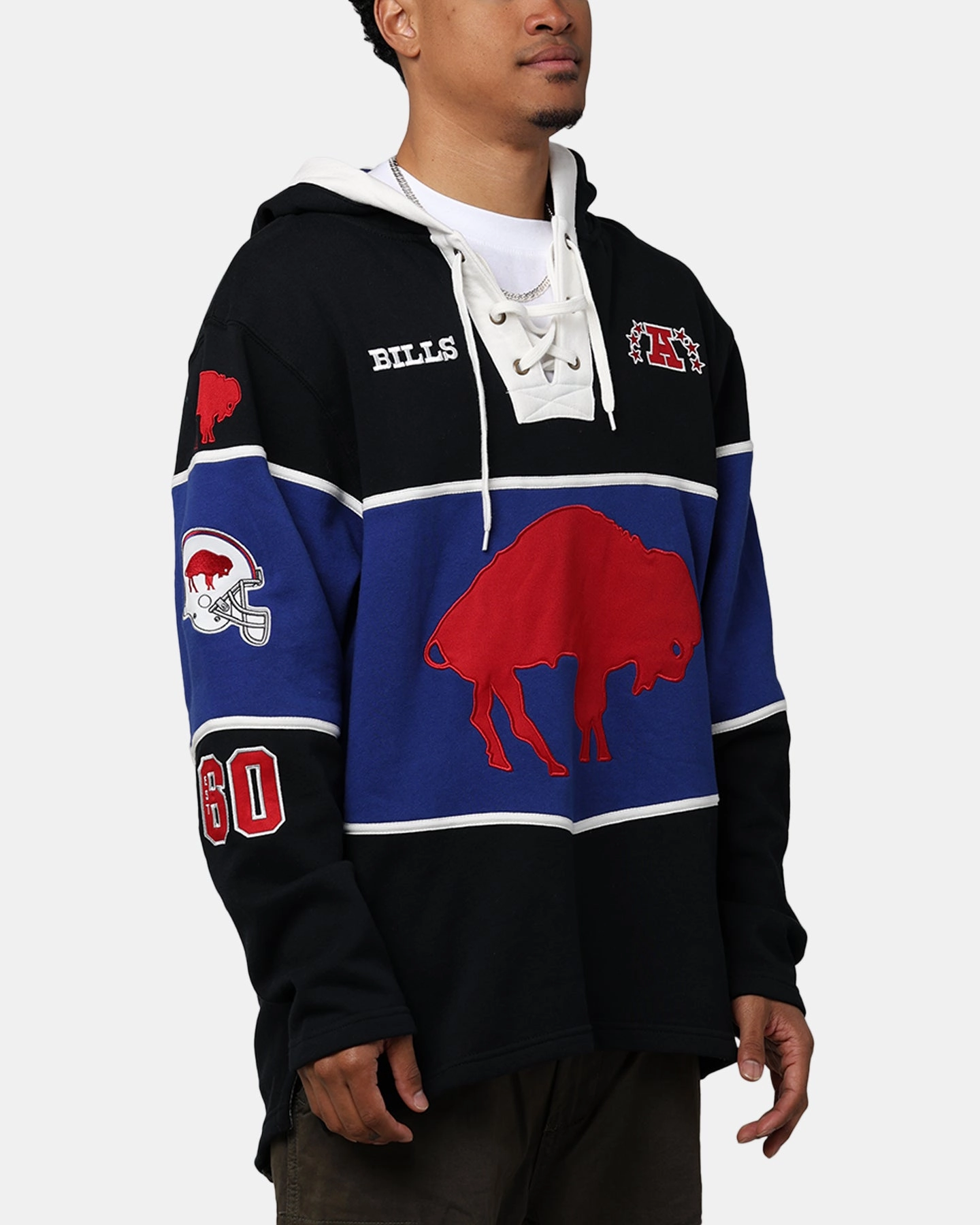 Machine-washable 47 Brand Buffalo Bills NFL   Legacy Lacer Hoodie Jet Black