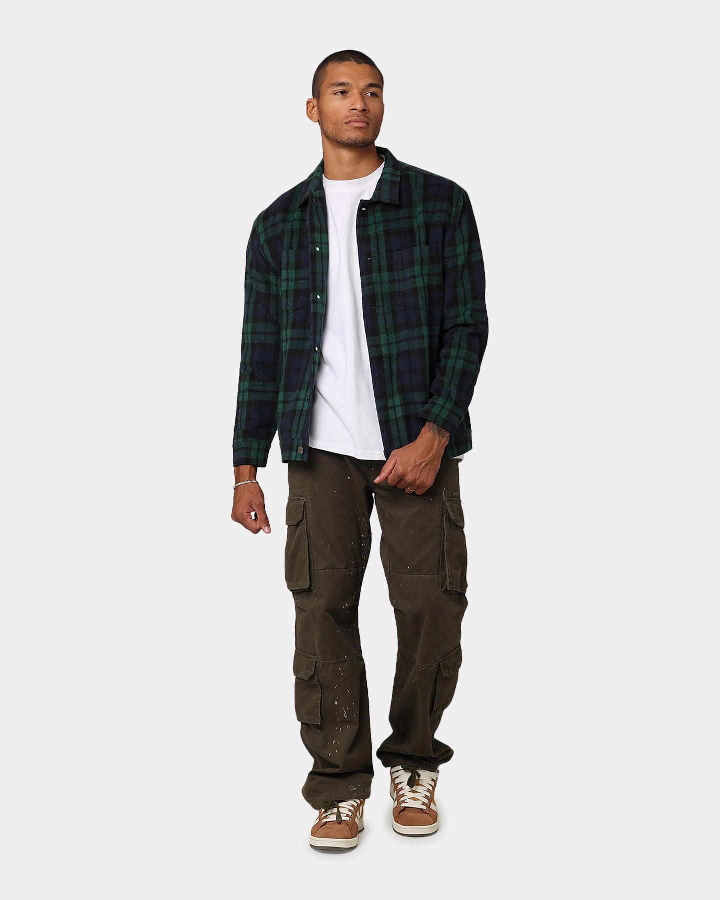 XXIII Darby Plaid Shacket Tartan Thermal Lining