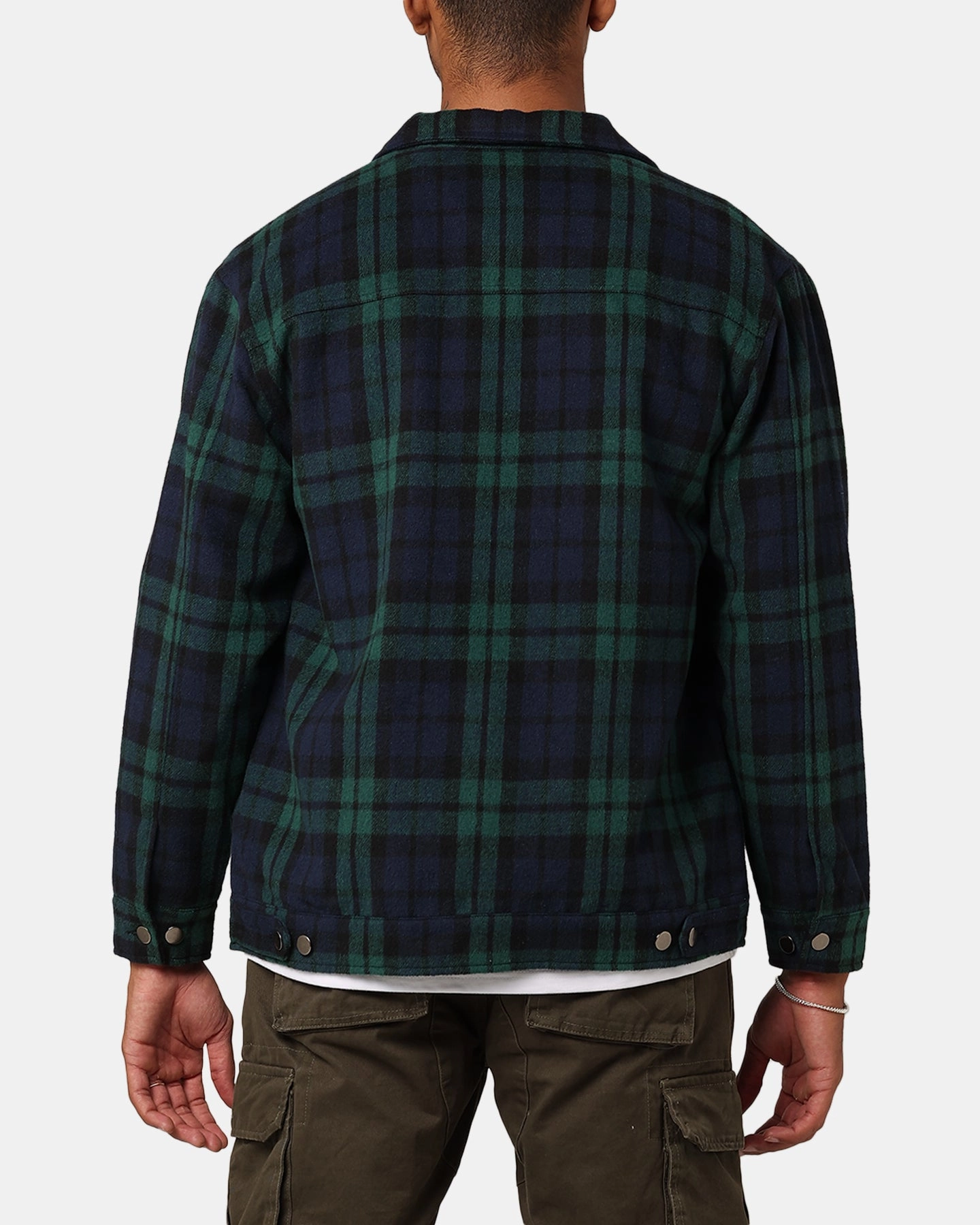 XXIII Darby Plaid Shacket Tartan Front Pockets