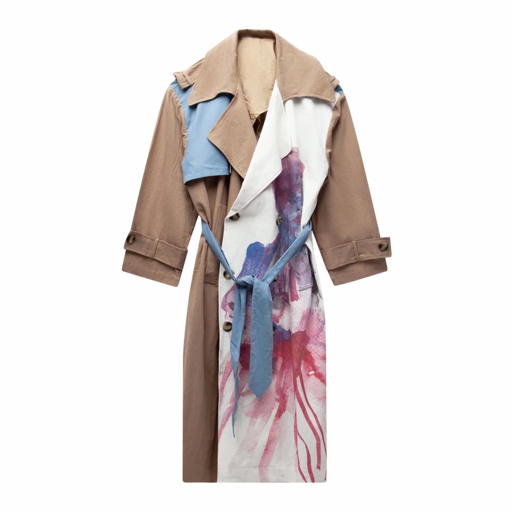 Kidsuper Painted Girl Trench coat Non Bulky Insulation