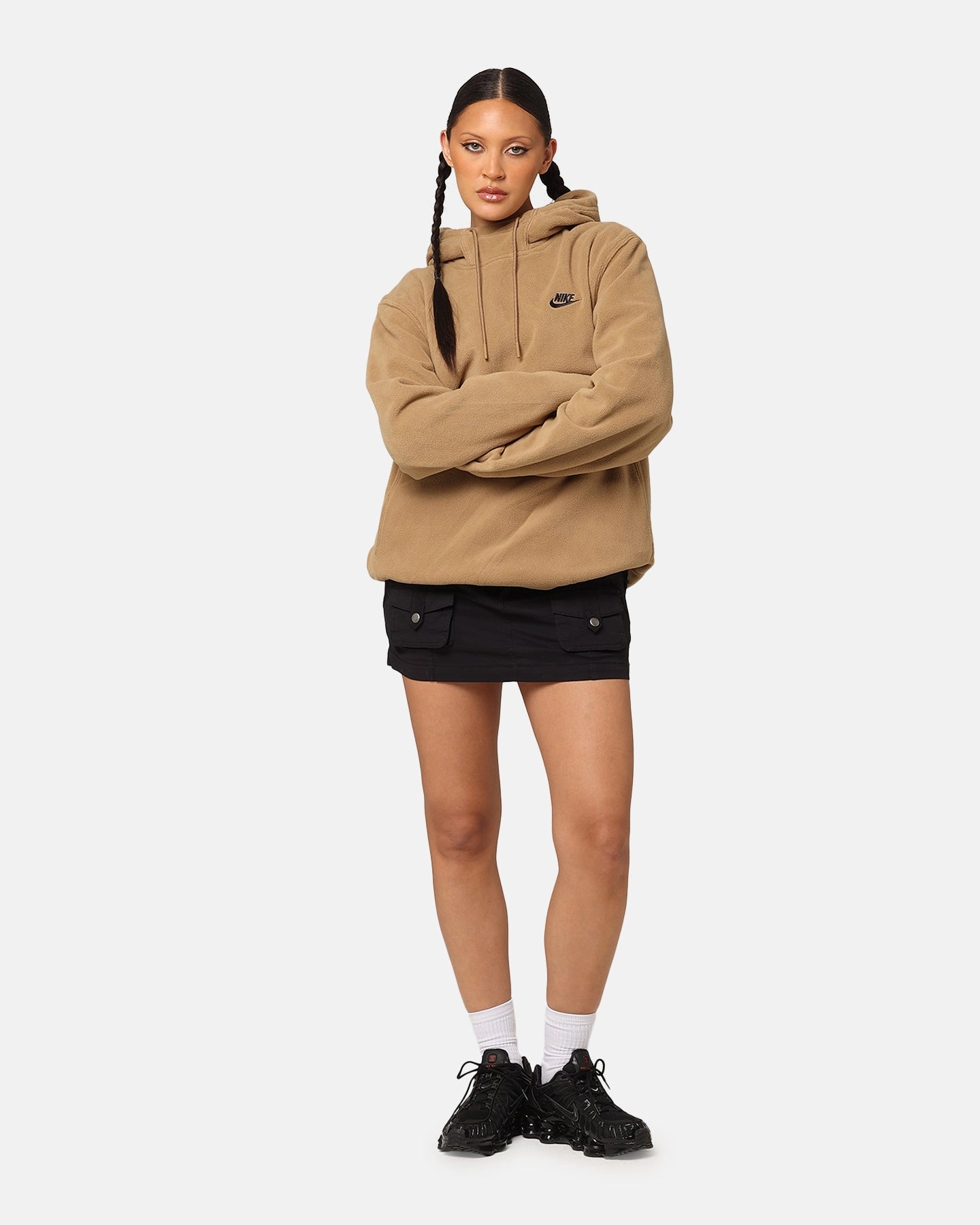 Nike Fleece Winter Pullover Hoodie Dark Driftwood/Black complementary item