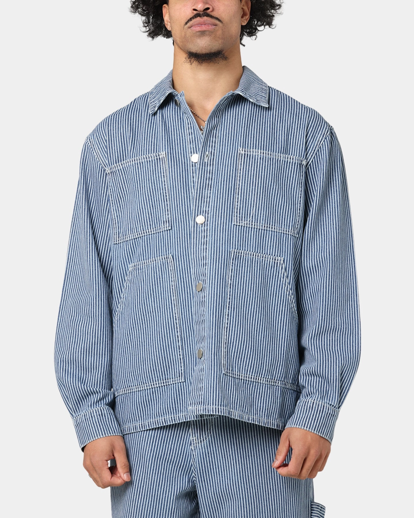 XXIII Striped Work Jacket Navy Stripe Loungewear