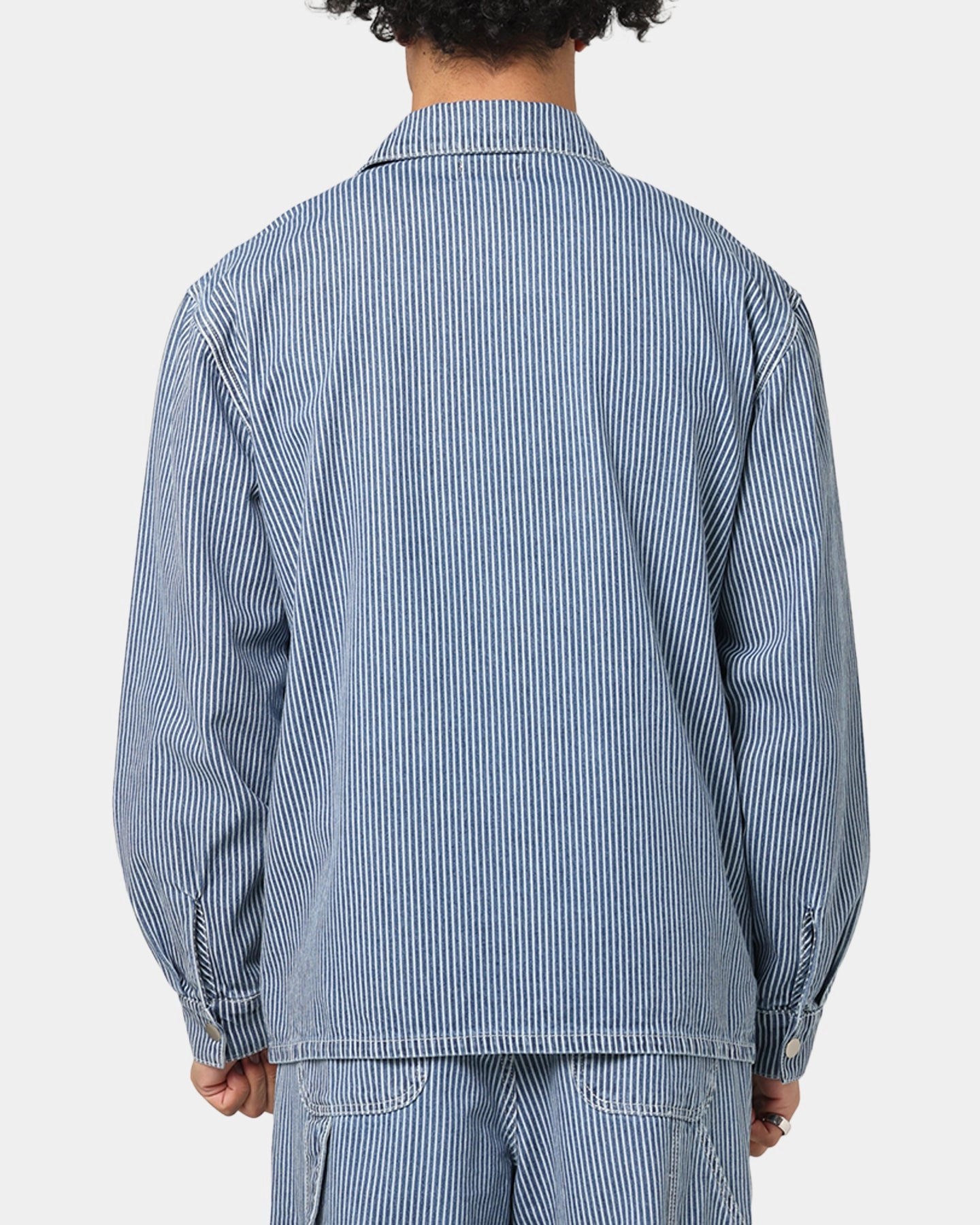 XXIII Striped Work Jacket Navy Stripe Display Cologne