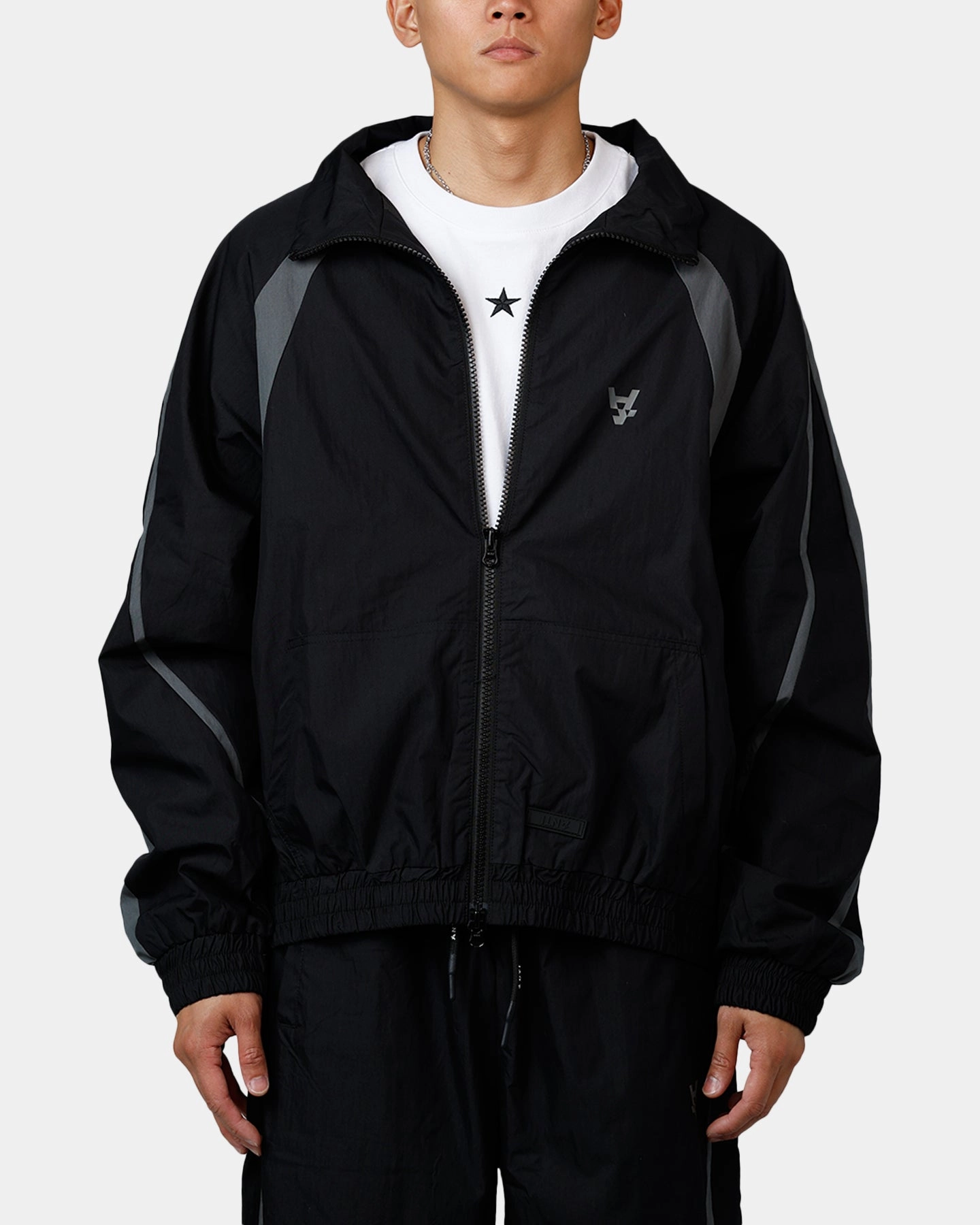 License The Anti Order Acolyte Windbreaker Jacket Black/Grey