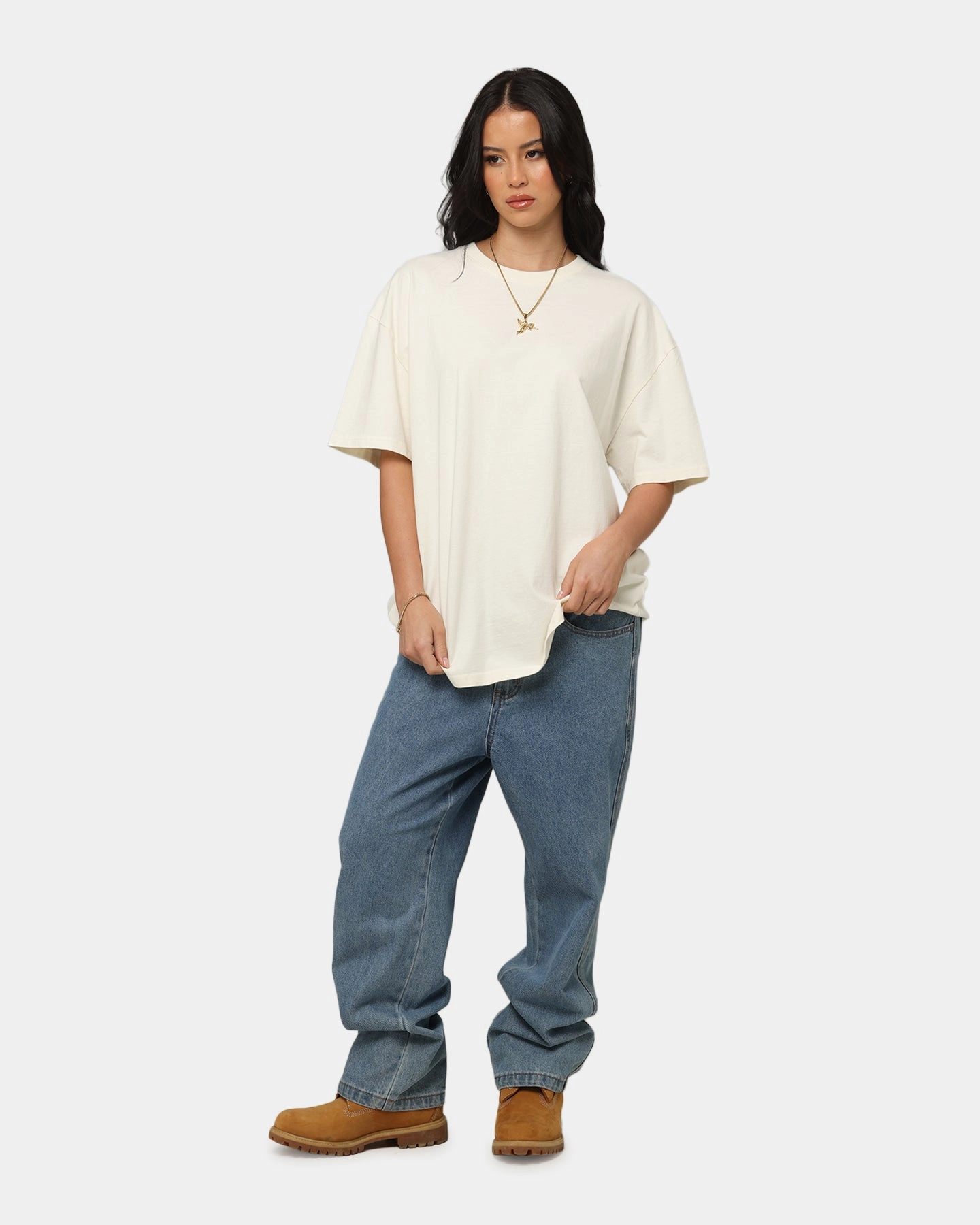 Unisex Culture Kings Boxy T-Shirt Off White