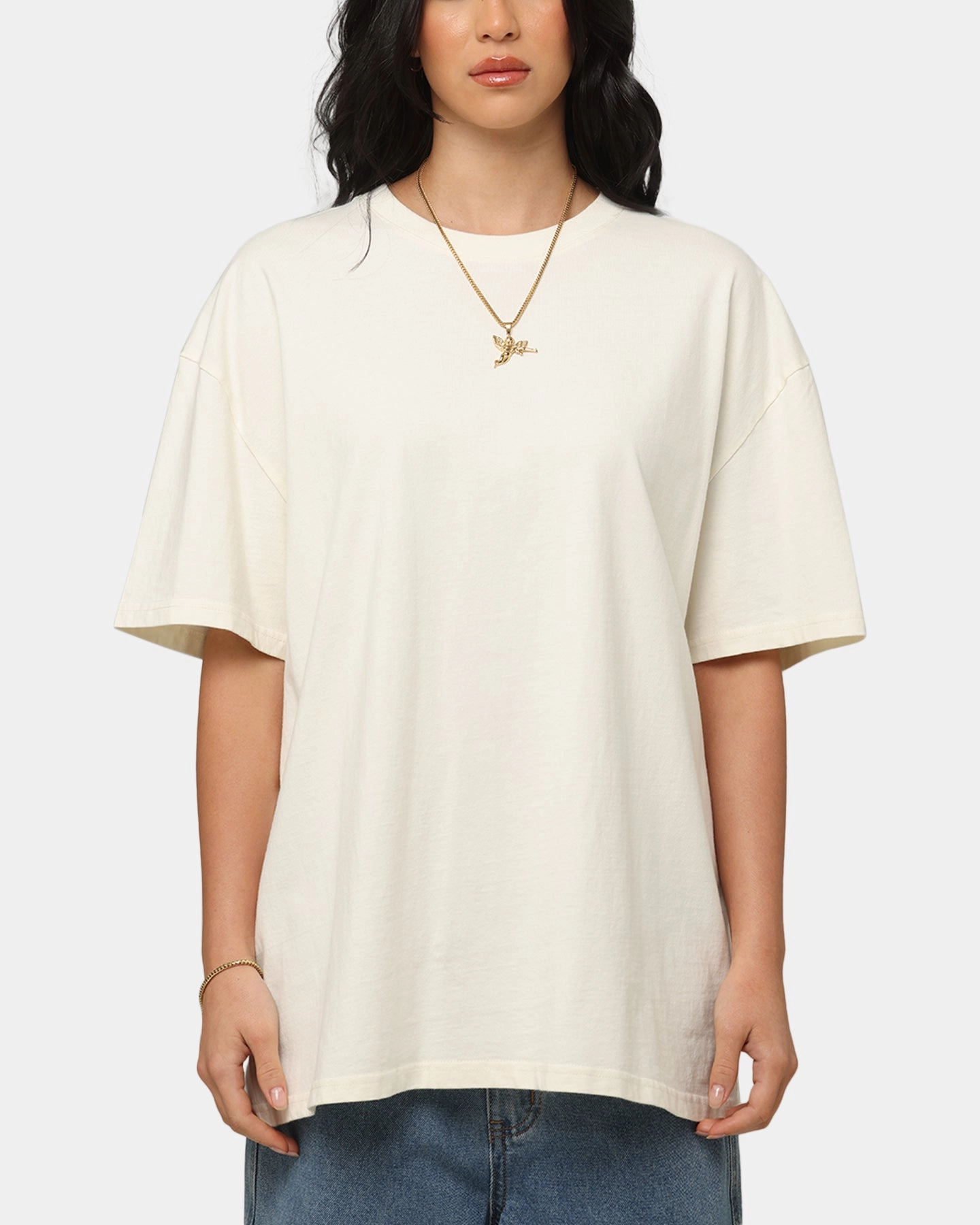 Culture Kings Boxy T-Shirt Off White OdorResistant Fabric Stylish Everyday Wear