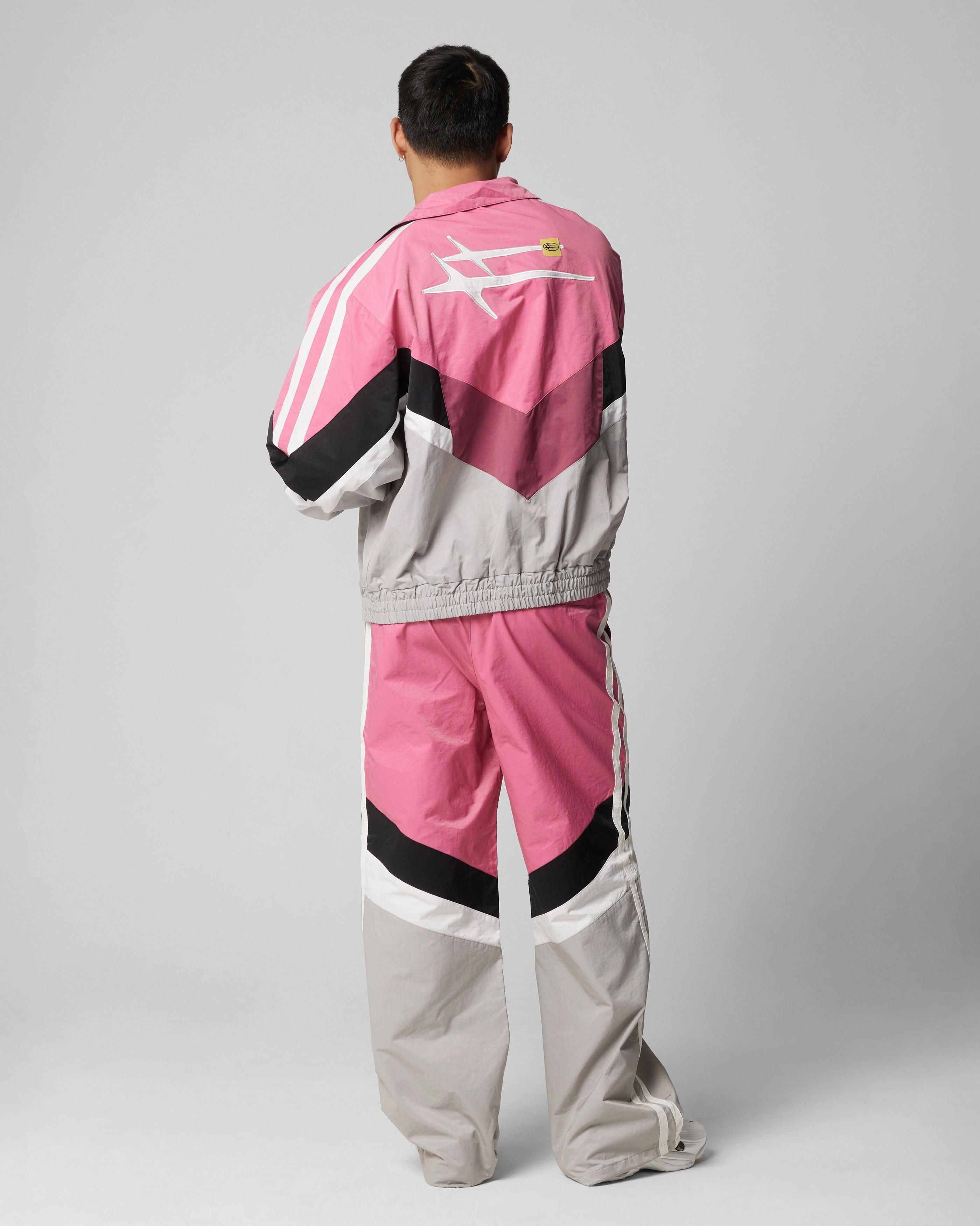 Loiter Hybrid Track Jacket Pink/Grey Future