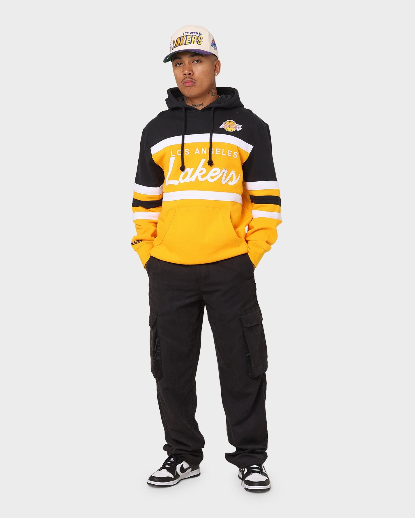 shopping Mitchell & Ness Men's Los Angeles Lakers Head Coach Hoodie Black