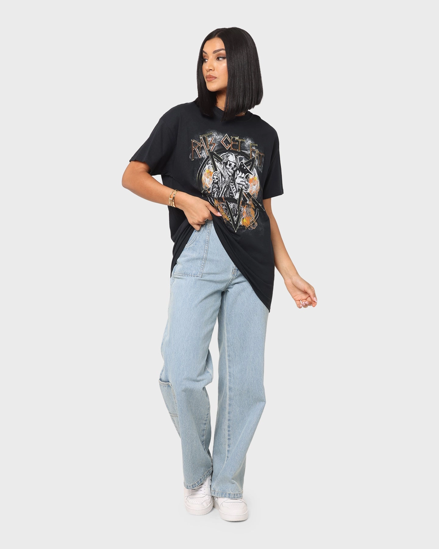 Classic Chic On-the-Go Fashion Rats Get Fat American Tour Vintage T-Shirt Black