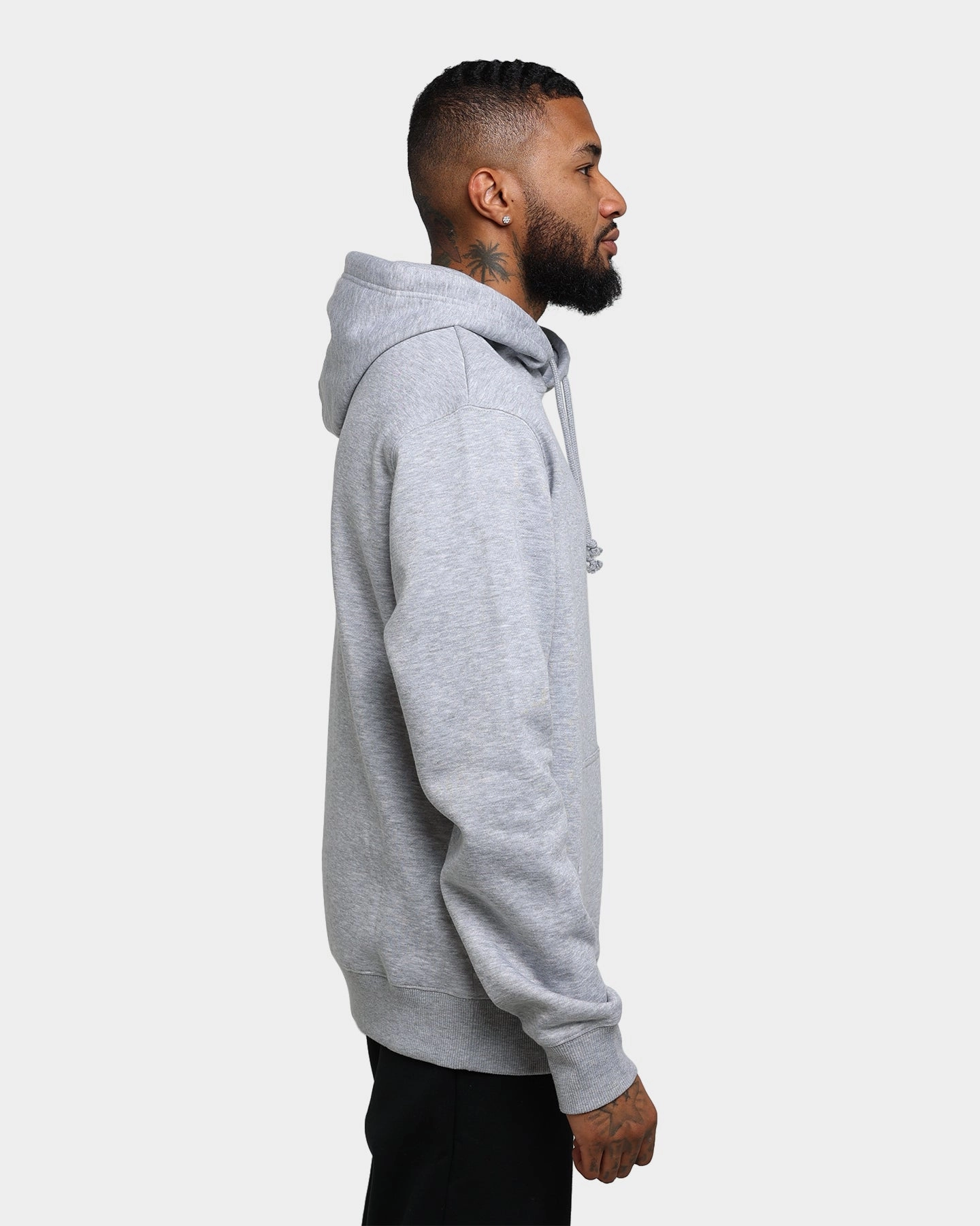 Russell Athletic Originals Small Arch Hoodie Grey Marle Denim Makeup
