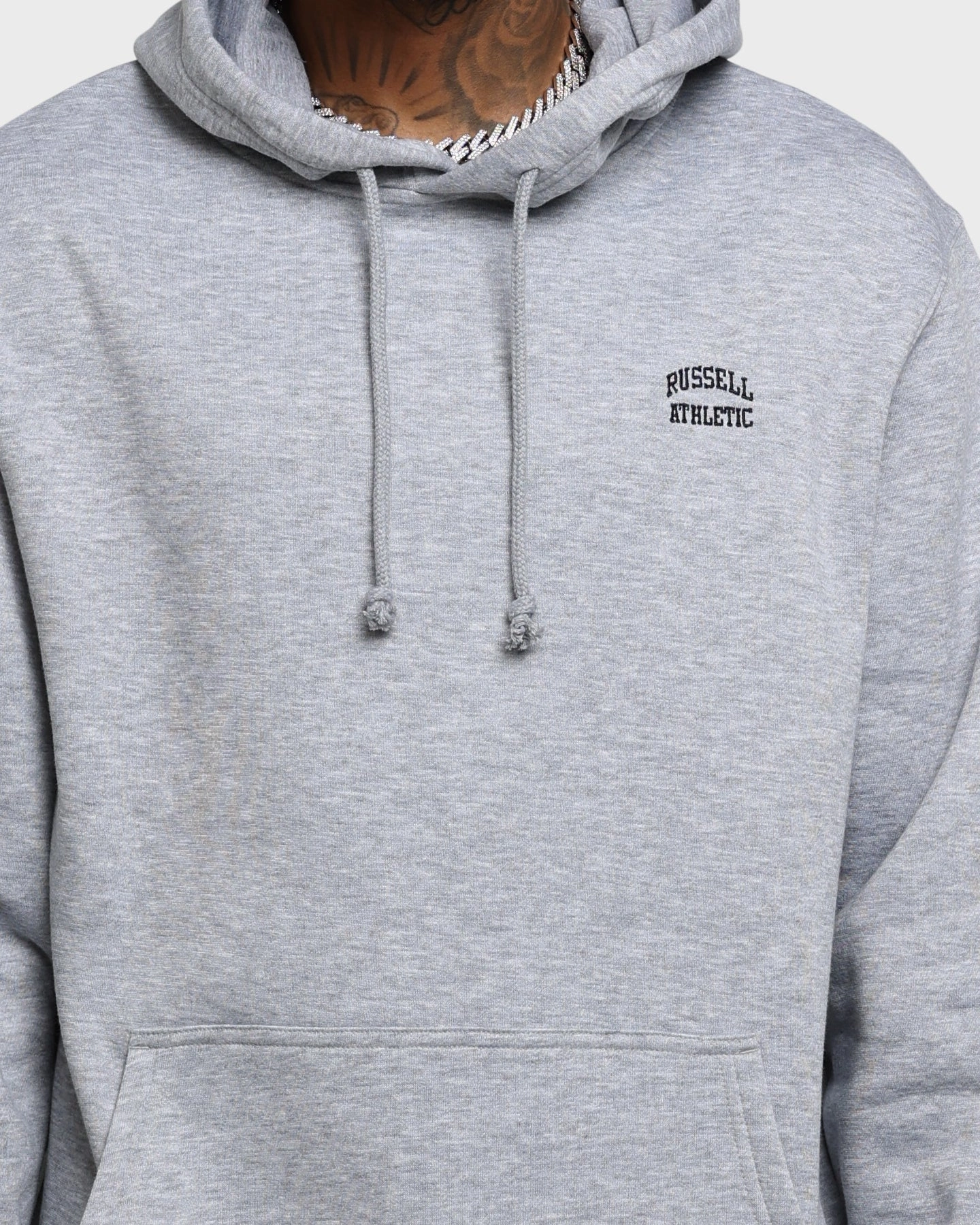 regular bus ride Russell Athletic Originals Small Arch Hoodie Grey Marle