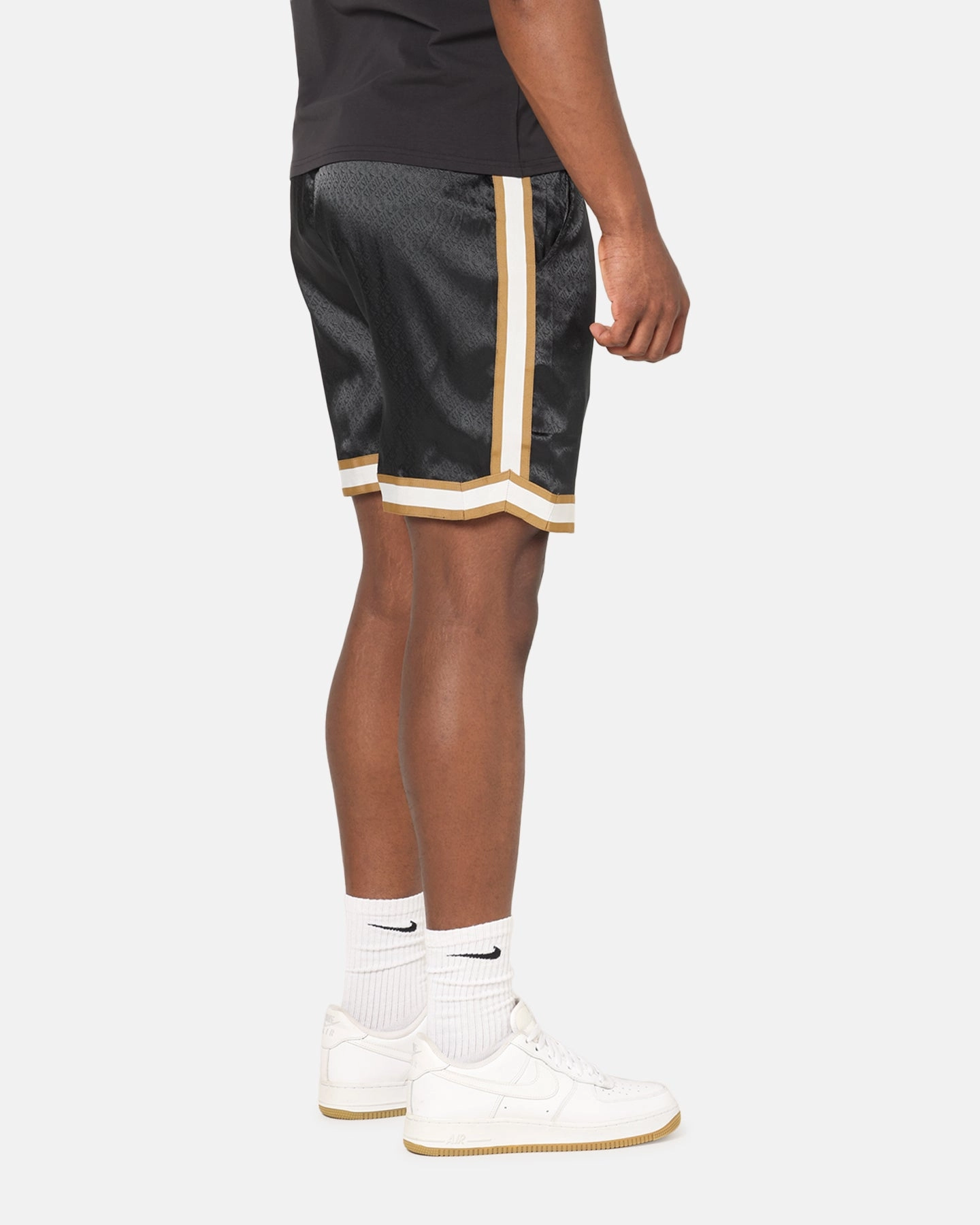 Sik Silk Resort Shorts Black Stretchy Hemline