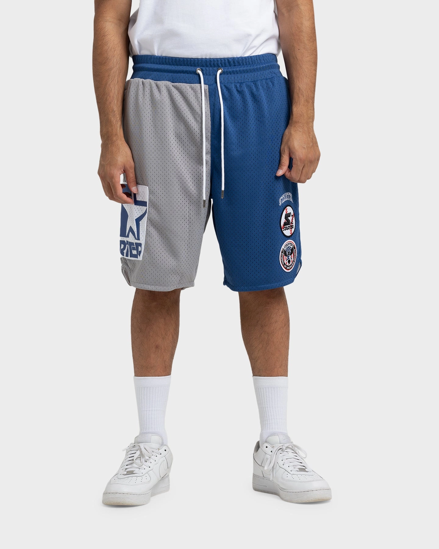 Starter Slider Mesh Shorts Blue/Grey Compact Packable Design