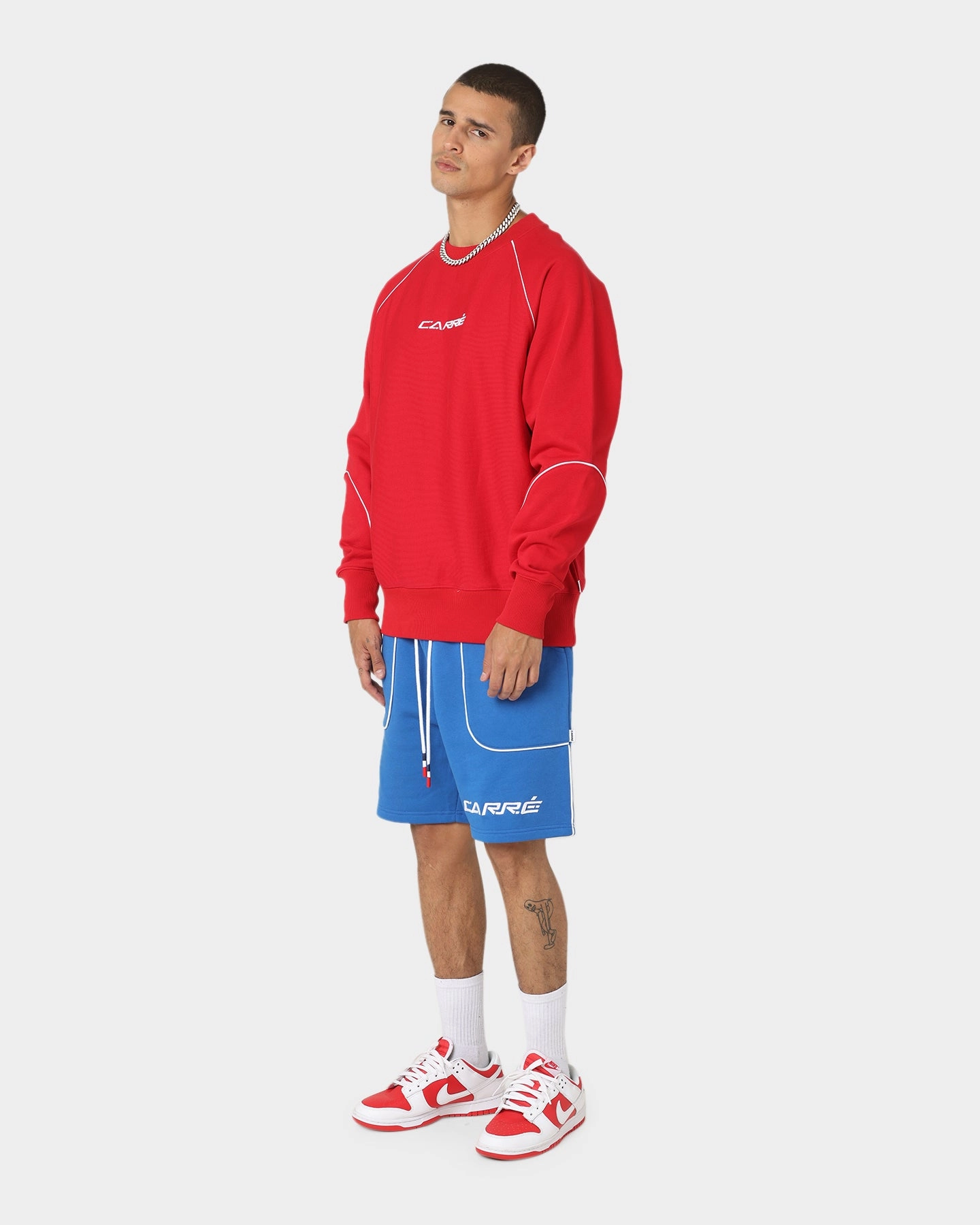 Carre Ange Track Shorts Blue Side Pockets anti - static