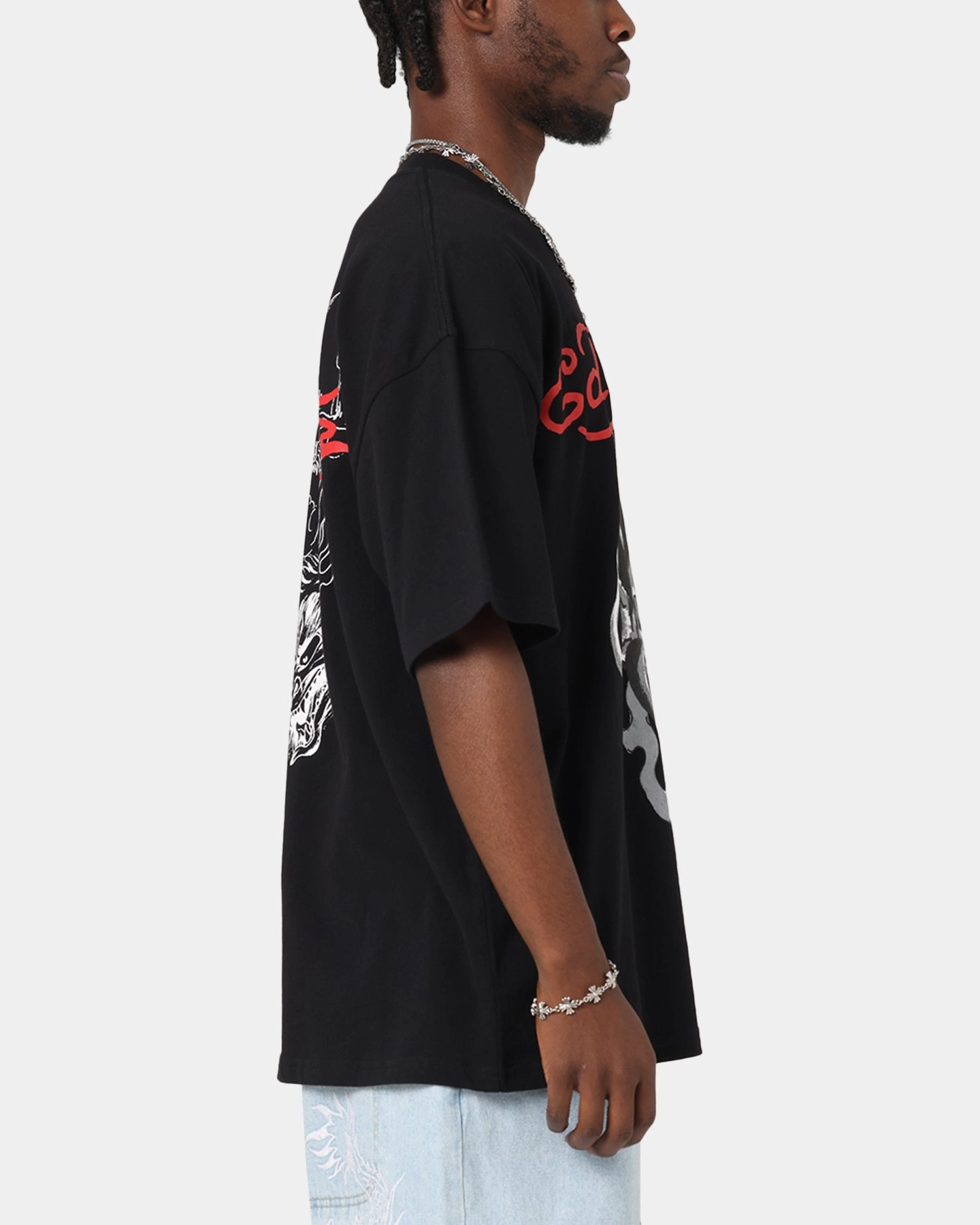 Ed Hardy Flash Demon T-Shirt Black Stylish and Cozy Thermal regulation