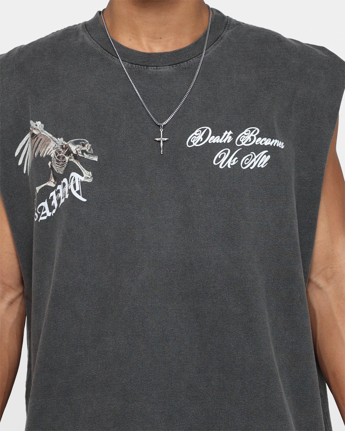 Saint Morta Departed Muscle T-Shirt Black Wash Effortless Comfort