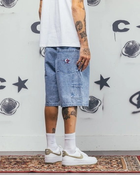 Carre Carpenter Jorts Light Blue Denim Urban Fashion Easy Care Material