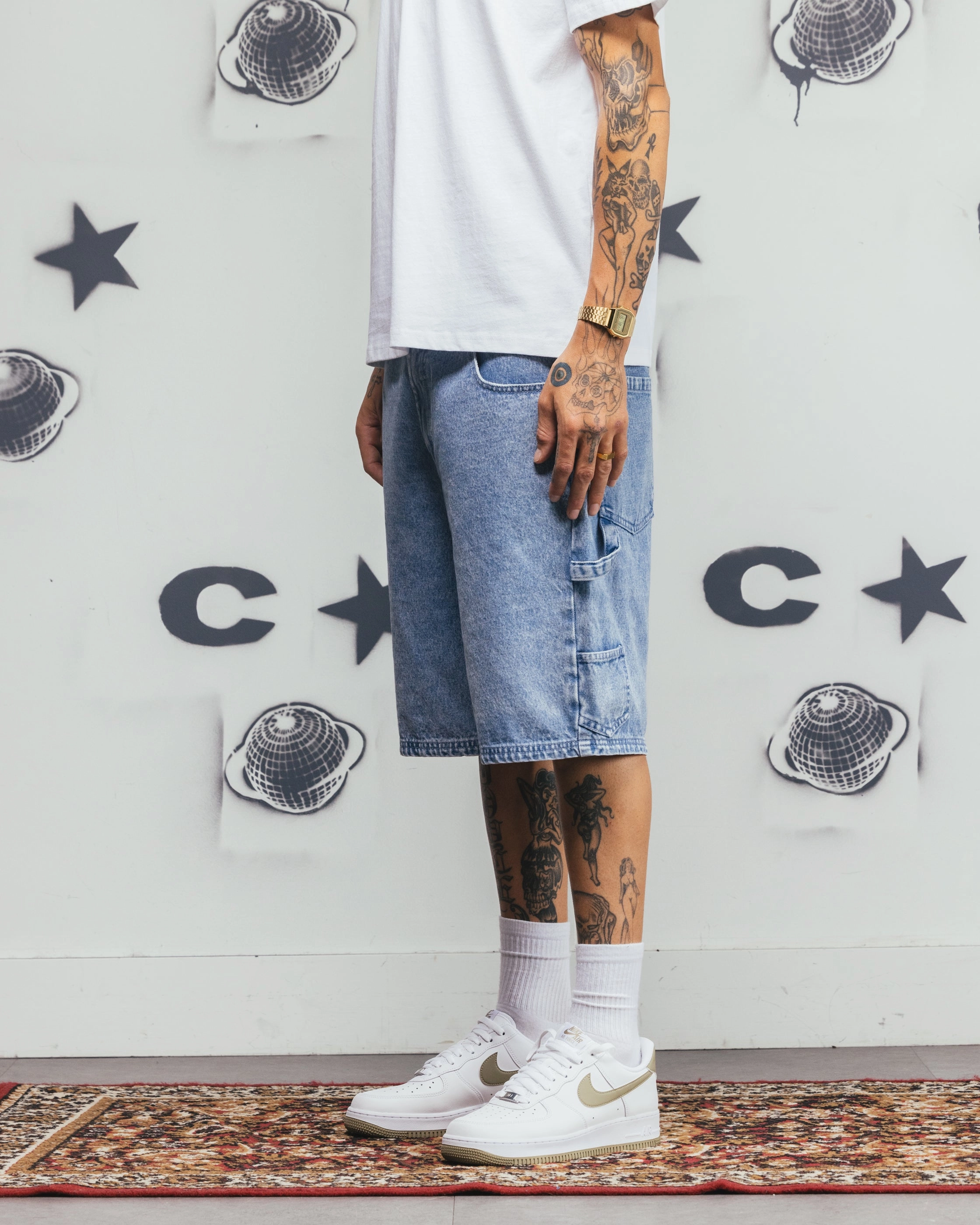 Mood Match Carre Carpenter Jorts Light Blue Denim