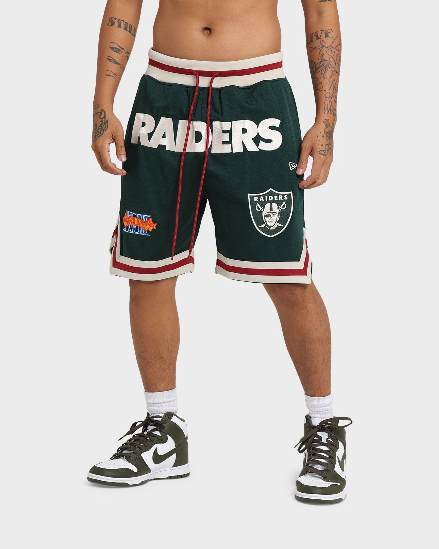 All Occasion Ergonomic Pattern Cutting New Era Las Vegas Raiders Mesh Shorts Dark Green